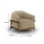 Wood Piedmont Upcycled Chenille Taupe Accent Chair For Sale - Image 7 of 7
