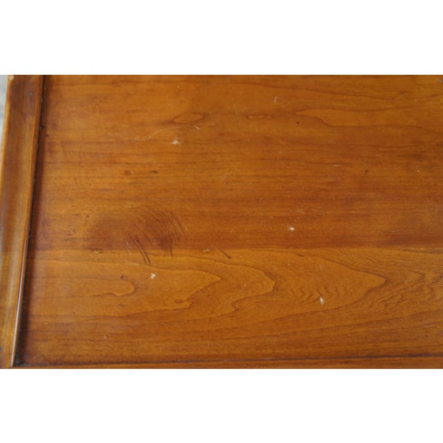 1967 Thomasville Furniture Queen Anne Cherry Side Tea Table For Sale - Image 10 of 11