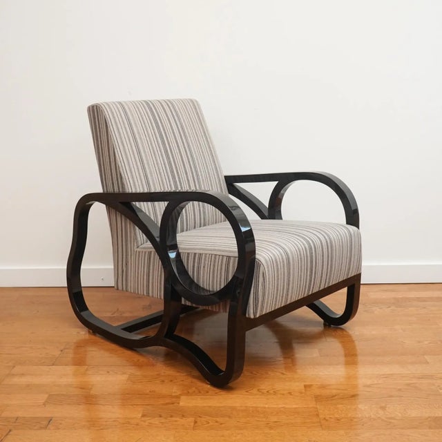 Wood Art Deco Style Juniper Lounge Chair For Sale - Image 7 of 9