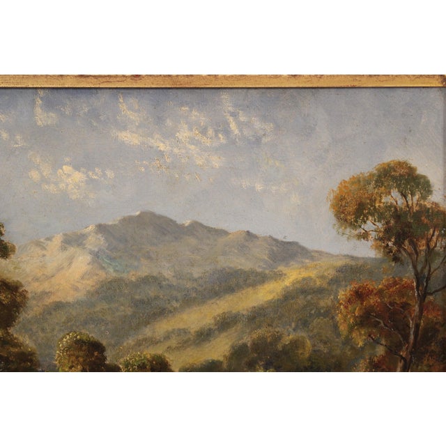 Wood Early 20th Centuty Landscape Painting For Sale - Image 7 of 11