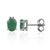 Crafted in 925 Sterling Silver, these elegant 0.8 carat emerald stud earrings feature four vibrant oval-cut emeralds in a...