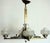 French Art Deco Brass and Satin Glass 4-Light Chandelier, 1920s For Sale - Image 15 of 15