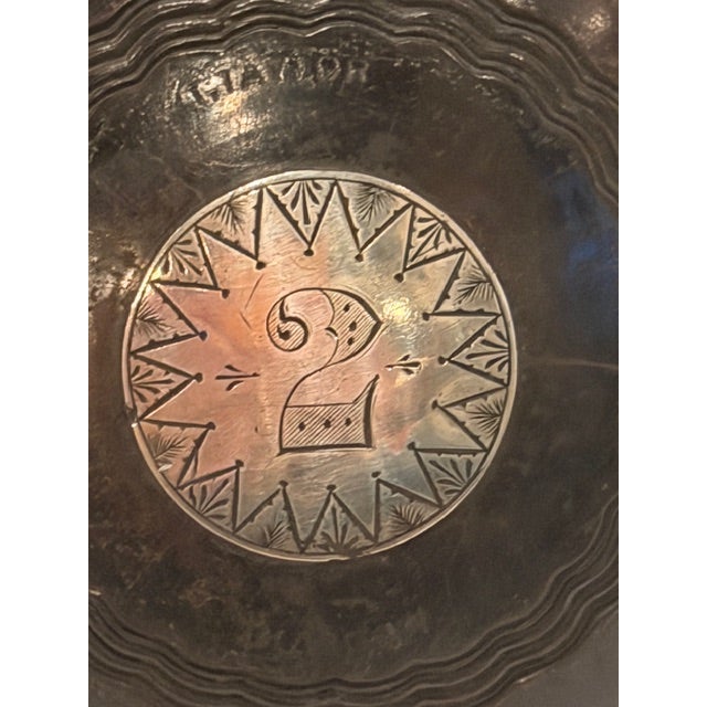 Victorian Carpet Balls on Stands With Sterling Silver Plaques -a Pair For Sale - Image 4 of 13