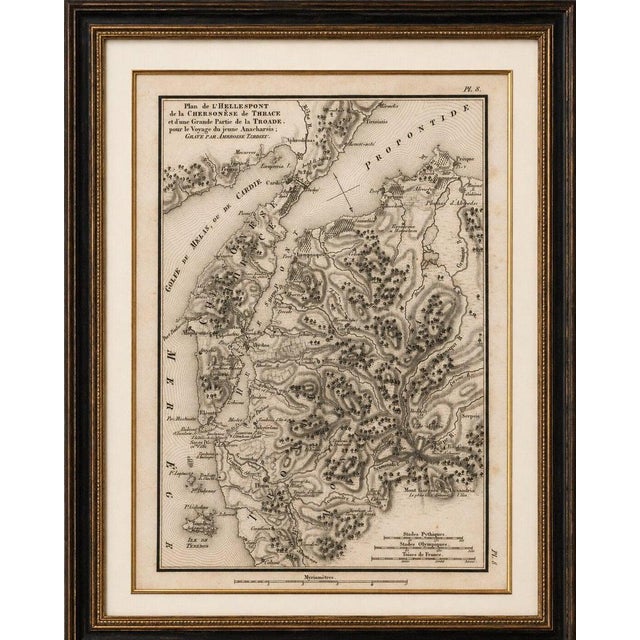 Title: Ancient Troy and Hellespont Map by Ambroise Tardieu, 1825 : Original antique engraved map of the Hellespont, the...