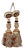 Pair French Passementerie Key Tassels Light Bronze Beaded For Sale
