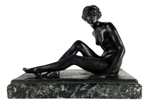Gramegna Donato, Figure of Woman, 1920s, Bronze and Marble