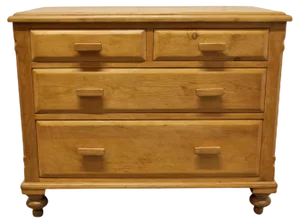 Victorian Stripped Pine Chest of Drawers, 1880s