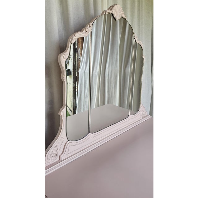 Vintage Pink Dresser With Detachable Mirror For Sale - Image 13 of 13