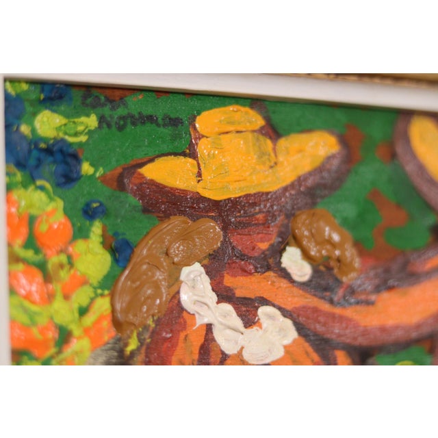 Lars Norrman, Mexican Women, 1950s, Oil on Panel, Framed For Sale - Image 12 of 14