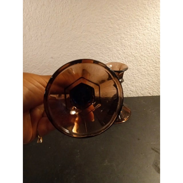 Pair of Libbey Amethyst Worthington Candle Holders For Sale In Dallas - Image 6 of 6