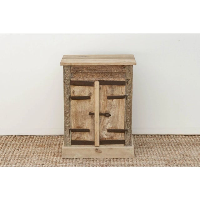 Reclaimed Teak Bleached Bedside Cabinet For Sale - Image 4 of 9