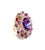 Gemstone Bochic "Orient" Vintage Amethyst & Ruby & Multi Gem Ring 18K & Silver For Sale - Image 7 of 18