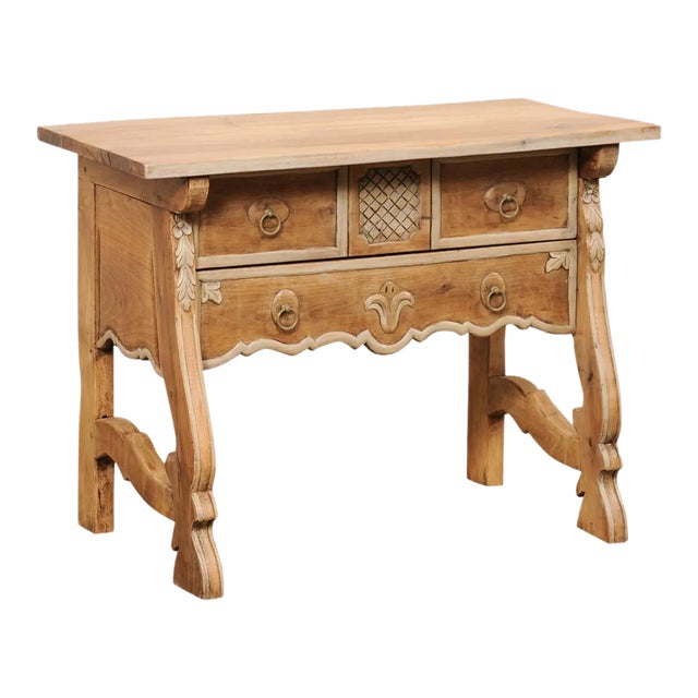 Spanish Chest Raised on Trestle Legs For Sale