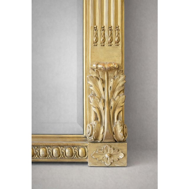 French Mid-19th Century French Louis XVI Giltwood Trumeau Mirror With Original Painting, Circa 1850 For Sale - Image 3 of 4