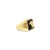 Contemporary Eagle Head Onyx Gold Ring 14k Yellow Gold, Size 10.25 For Sale - Image 3 of 5