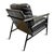 Charcoal Black Leather Club Chair For Sale In Los Angeles - Image 6 of 6