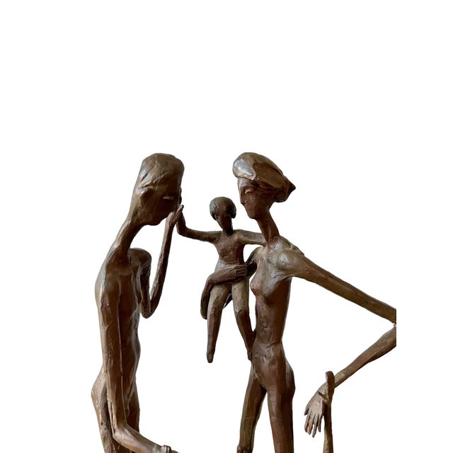 Wolfgang Behl, Large Modernist Bronze Abstract Figural Sculpture "Family" Wolfgang Behl For Sale - Image 10 of 14