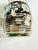 Green Vintage Mid-Century Modern Bohemian Green Glass Pitcher Cut Flowers, Gold & Black Bands For Sale - Image 8 of 17