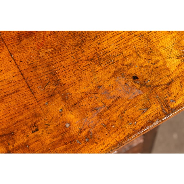 Antique Arts and Crafts Quarter-Sawn Oak Slant-Front Flat-File Cabinet For Sale - Image 14 of 17