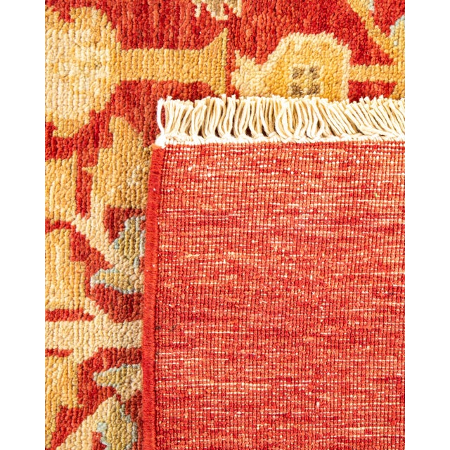 2000 - 2009 Eclectic, One-of-a-Kind Hand-Knotted Area Rug - Orange, 8' 10" x 12' 2" For Sale - Image 5 of 8