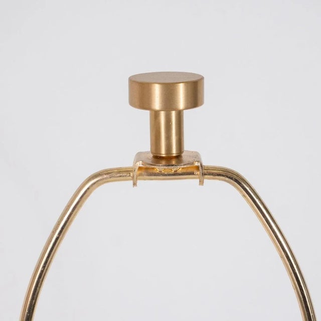 Metal Brutalist Tripod Table Lamps - A Pair For Sale - Image 7 of 9