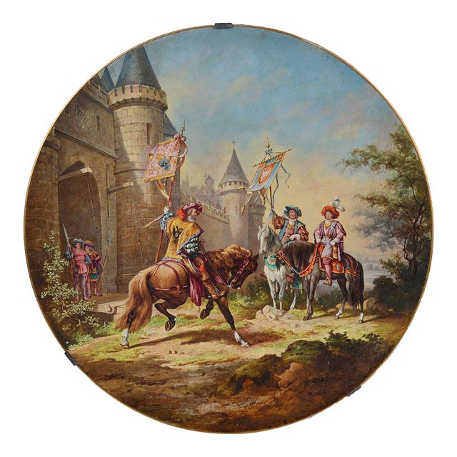 Painting on Porcelain by H. Desprez For Sale