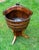 Circa 1800s Antique Chinese Water/Well Bucket With Stand, Hand-Hewn Fruitwood and Original Iron Hardware, Qing Dynasty For Sale - Image 9 of 12