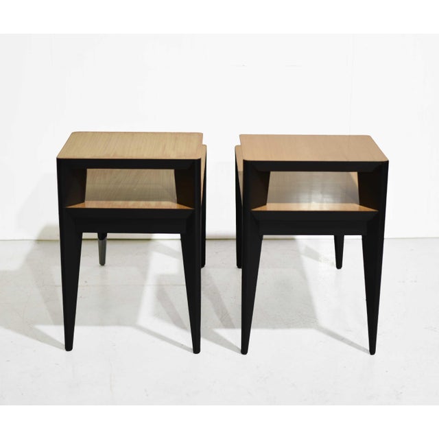 Black 1950s MCM Atomic Two-Tier End Table - Set of 2 For Sale - Image 8 of 13
