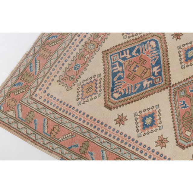 Textile Mid 20th Century Geometric Turkish Wool Rug For Sale - Image 7 of 10