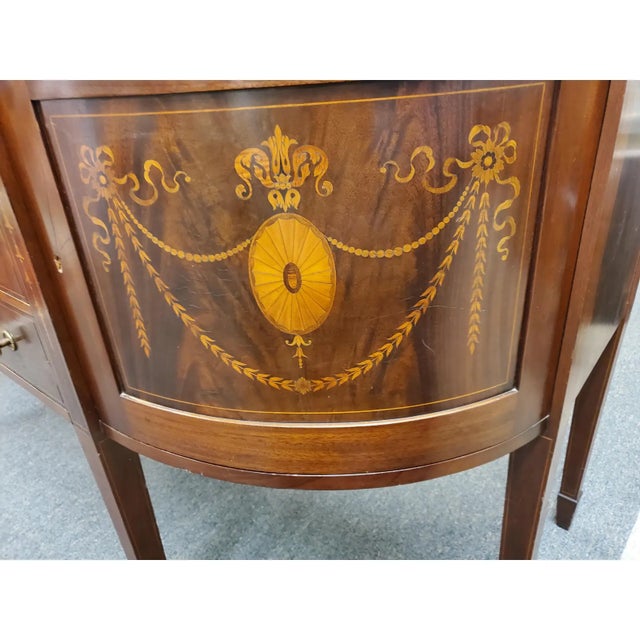 Early 20th Century Buffet Sideboard Mahogany Vintage Sheraton Style For Sale - Image 4 of 12