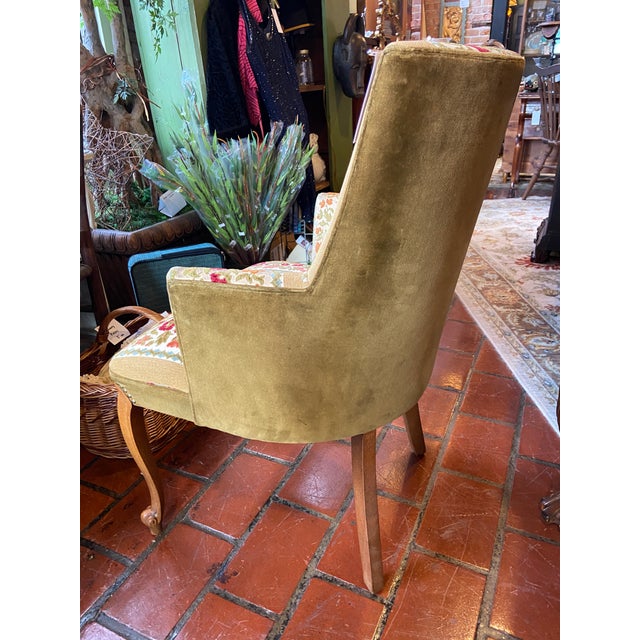 Mid 20th Century Embroidered Accent Chair Chairish