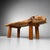 A distinctive japanese side table from the 1960s, crafted from a solid slab of wood (zelkova) with a pronounced organic...