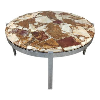 Mid-Century Stone, Onyx, and Marble Coffee Eclectic Table, 1960s For Sale
