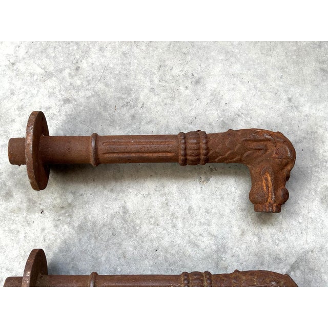 Large French Cast Iron Fountain Spouts, Overall Length 18.5 Inches For Sale - Image 12 of 12