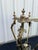 Mid 20th Century Art Nouveau Onyx and Brass Planter Stand With Polished Finials For Sale - Image 5 of 12