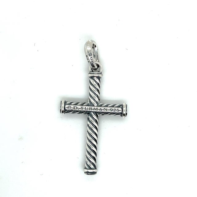 1990s David Yurman Estate Unisex Cable Cross Silver For Sale In New York - Image 6 of 7