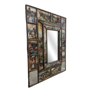 Handpainted Italian Mirror, 1920s For Sale