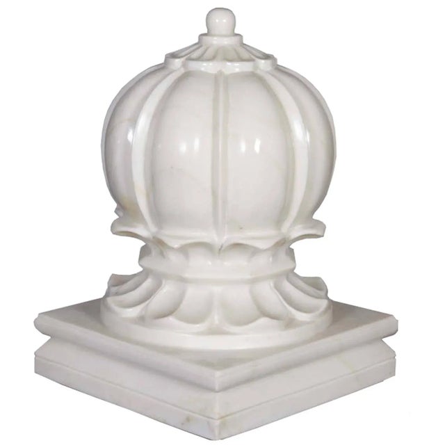 Large White Marble Carpet Weight From India For Sale In New York - Image 6 of 6