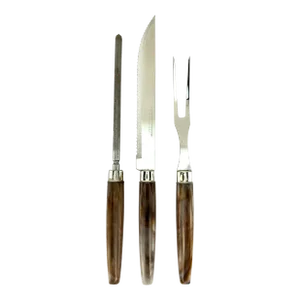 Mid Century Sheffield n.y. Stainless Carving Set- 3 Pieces