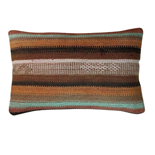 Large Turkish Handmade Kilim Cushion Cover For Sale - Image 10 of 11