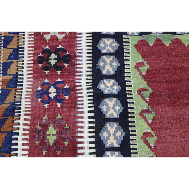 Textile 1970s Southwestern Abstract Design Kilim Rug For Sale - Image 7 of 11