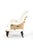 A generously proportioned over stuffed button back armchair in calico. Complemented with mahogany turned front legs and...