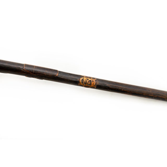 American Carved Folk Art Masonic Walking Stick Cane For Sale - Image 6 of 12