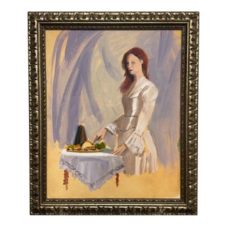 Female Painting by Unknown Artist, Vintage For Sale