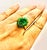 Gemstone Bochic “Capri” Vintage Natural Retro Emerald Ring Set In 18K Gold & Silver For Sale - Image 7 of 12