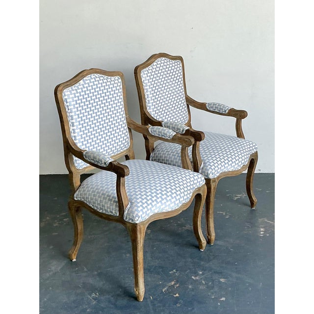 Vintage Louis XV Style Carved Wood Armchairs For Sale - Image 15 of 15