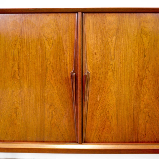 1950s Omann Jun. Møbelfabrik Model #19 Rosewood Tall Sideboard / Highboard Designed by Gunni Omann For Sale - Image 10 of 13