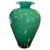 Green Green Glass Vase with a Milk Glass Interior, 1960 For Sale - Image 8 of 8