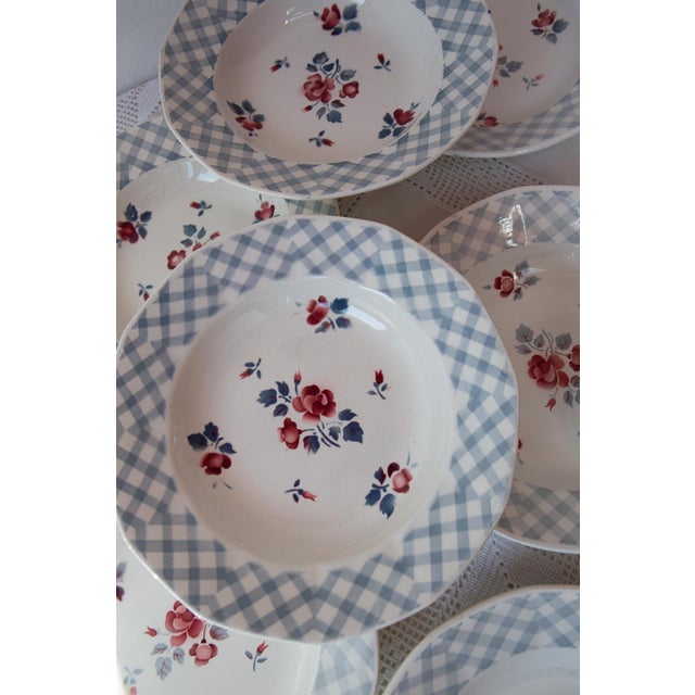 Vintage Deep Plates in Digoin Earthenware, 1960s, Set of 10 For Sale - Image 9 of 10