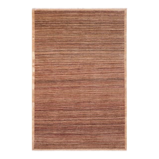 Shabby Chic Gabbeh Tan/Beige Wool Rug - 6'1'' X 8'9'' For Sale